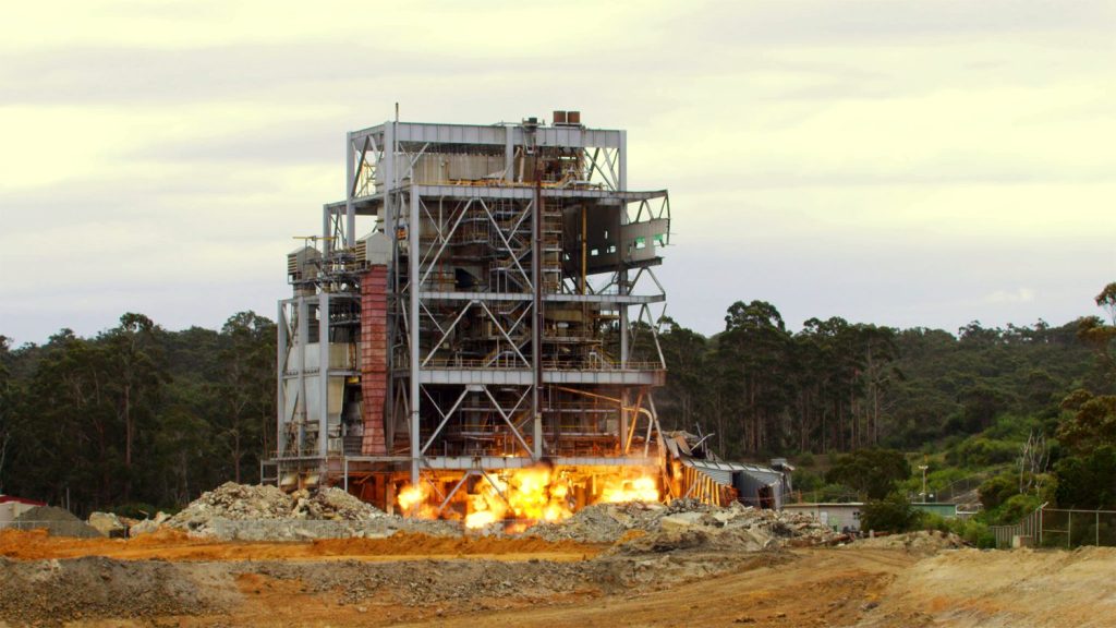 Alford Explosive Demolition project during blowdown