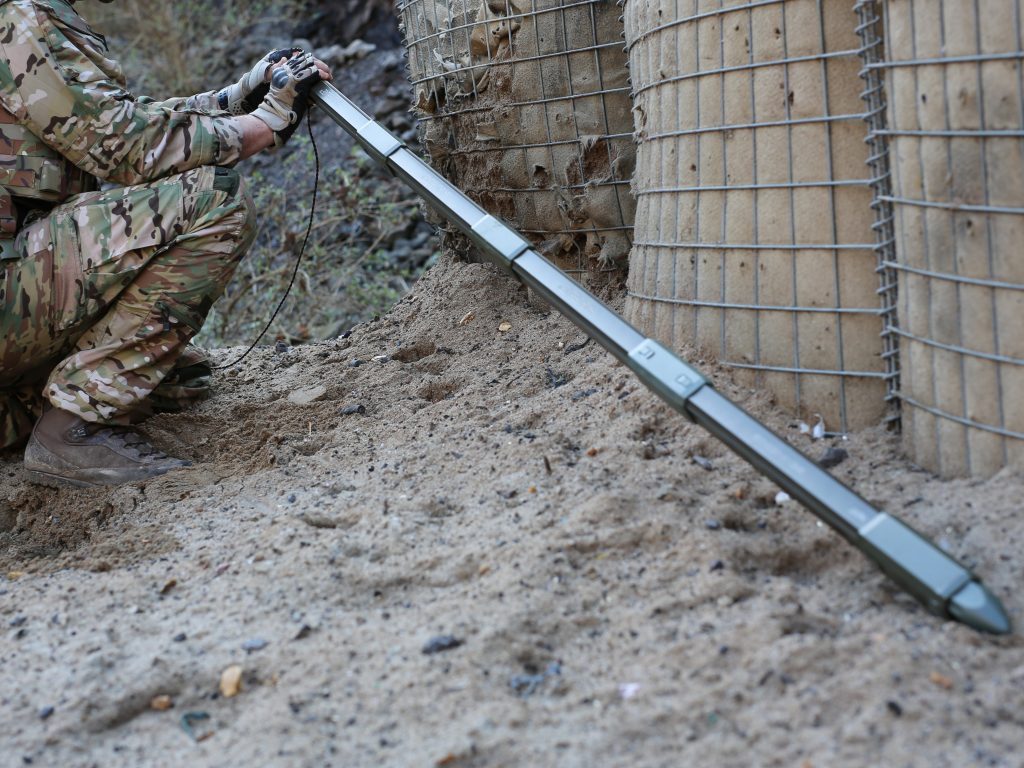 An operator configures Alford Bangalore Blade linear explosively formed projectile (EFP)