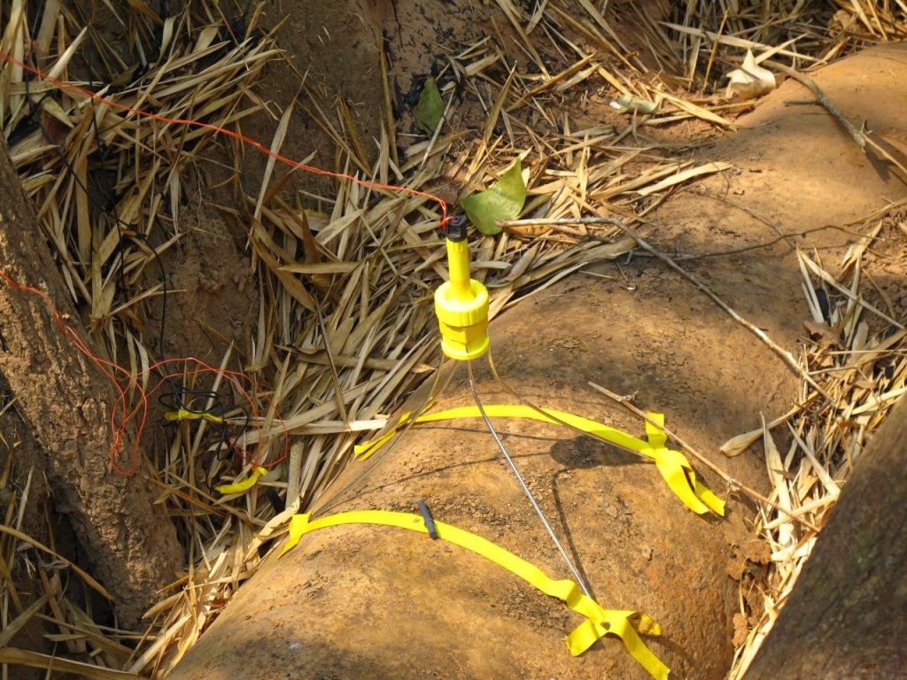 Humanitarian Demining Vulcan positioned against UXO