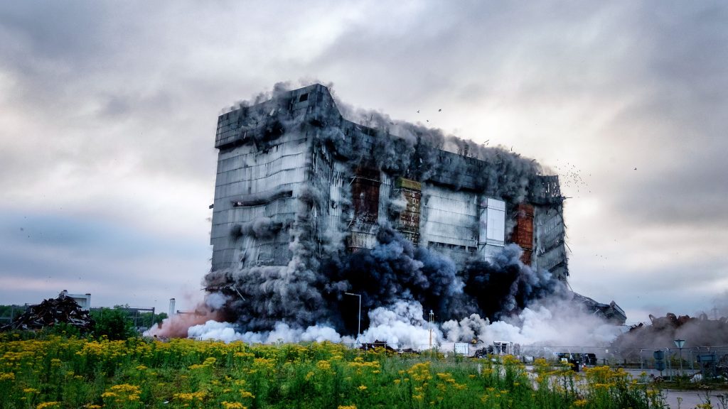 Didcot A power station during blowdown