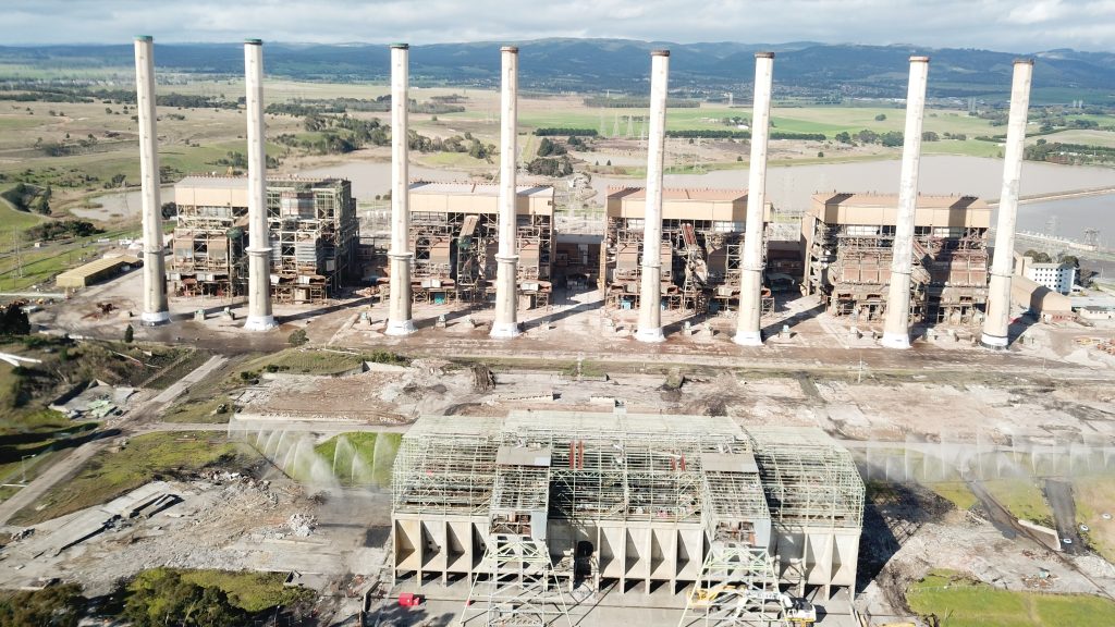 Hazelwood Power Station before being successfully demolished by Alford