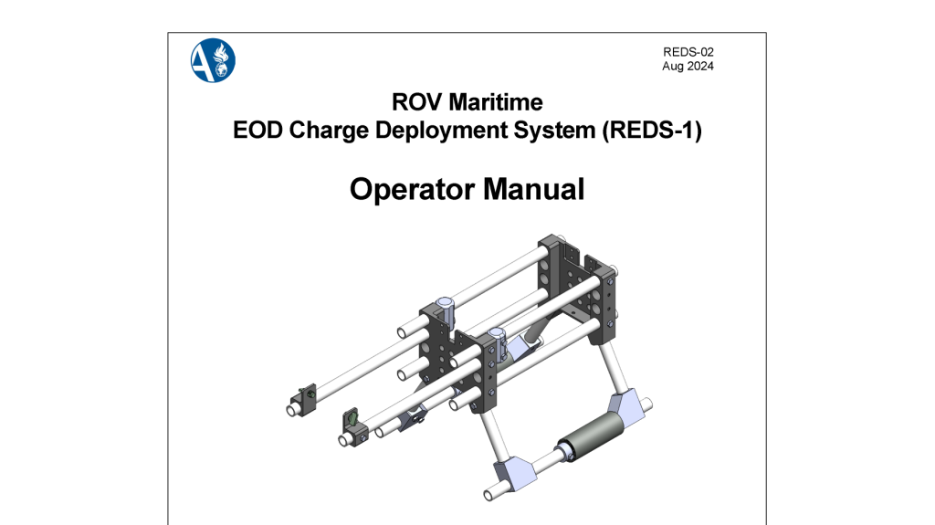 Front cover of the Alford ROV Maritime EOD Charge Deployment System operator manual