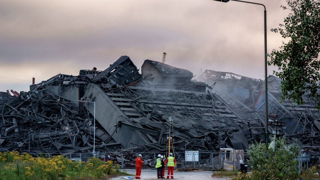 The remains of Didot Power Station A following successful demolition by Alford