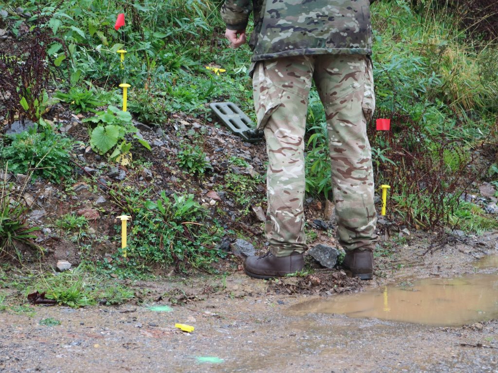 Search operator searching for a hidden explosive device